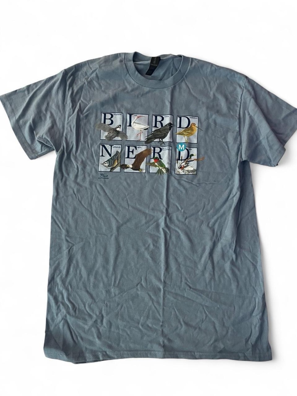 Florida Keys Wild Bird Center Slate Blue Bird Nerd Graphic Tee